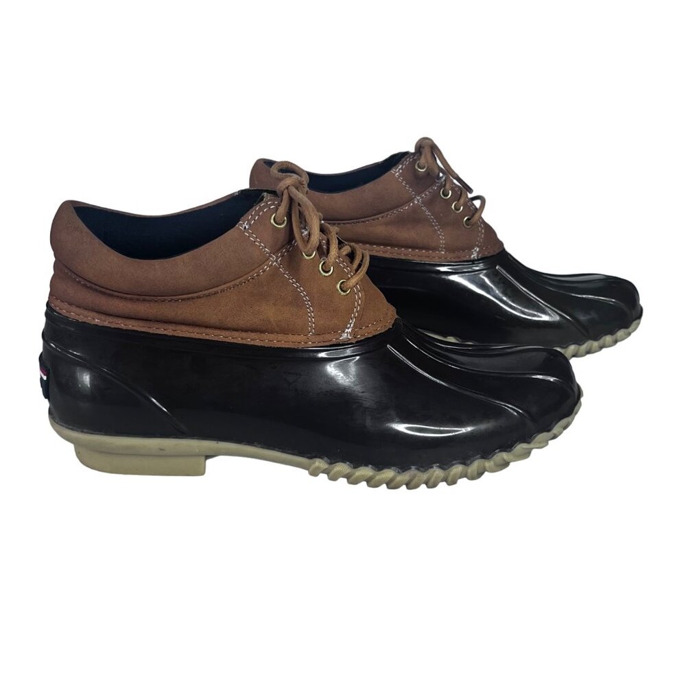 Tommy Hilfiger Casey Duck Boots Womens Size 9 Brown Waterproof